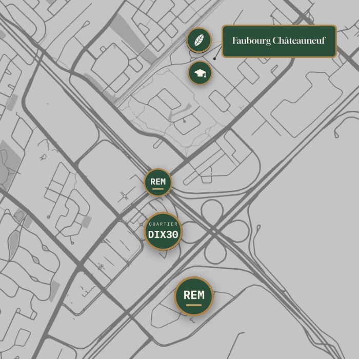 Carte de situation — Faubourg Châteauneuf, Brossard